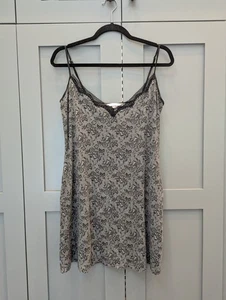 Victoria’s Secret Nightie Lingerie Slip Dress Black Lace Trim Y2K Whimsigoth M - Picture 1 of 8