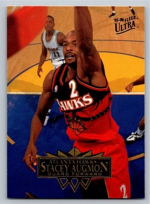 Stacey Augmon 1995 Fleer Ultra #201   Atlanta Hawks Basketball Card - Image 1 of 2