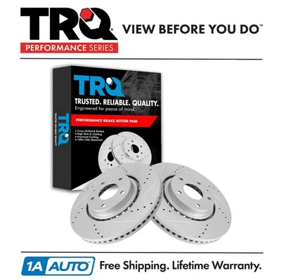 TRQ Front Brake Rotors Set For 2019-2021 Mazda 6 CX-5 2016-2021 CX-9 Foto 1 de 4