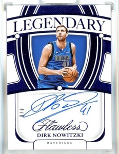 Dirk Nowitzki 2023-24 Panini Flawless Legendary Scripts Blue Auto #LS-DNW 4/8 - Picture 1 of 2