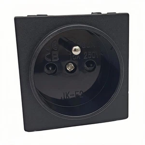 France Power Socket Outlet Plug Power Receptacle AC 250V 16A Black 1pcs - Picture 1 of 3