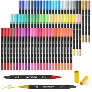 Mogyann Markers for Adult Coloring - 72 Dual Tip Brush Pens for Books - Picture 1 of 6