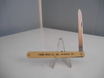 VINTAGE ULSTER USA US 2 STAINLESS SAUSAGE MELON TESTER ADVERTISING POCKET KNIFE - Image 1 of 4