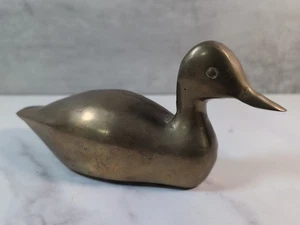 Vintage Messing Ente Figur/Briefbeschwerer 9" lang - Bild 1 von 5