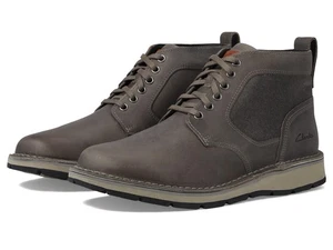 Clarks Men's Gravelle Top Oxford Boot, Dark Grey Leather, 10 Wide - Picture 1 of 5