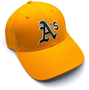 OAKLAND ATHLETICS A'S HAT MVP MLB BASEBALL TEAM LOGO YELLOW NEW CAP - Picture 1 of 3
