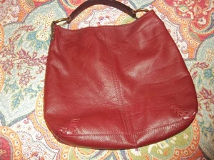 Y2K Lucky Brand Leder Hobo Vintage Penny Schultertasche Hobo Tote Burgundy - Bild 1 von 15