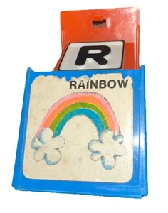 1972 Mattel Alphabet Pop Up Block Toy Plastic Vtg  Letter R Rainbow Learn School - Picture 1 of 4