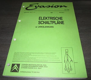 Werkstatthandbuch Elektrik Citroen Evasion Elektrische Schaltpläne Stand 07/1999 - Imagen 1 de 1