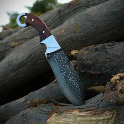 11" Custom Handmade Damascus Steel Survival Hunting Karambit Knife With Sheath - Image 1 of 4