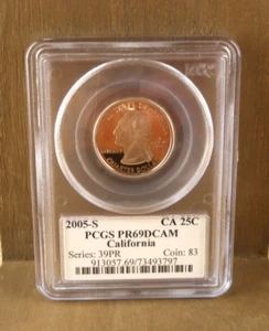 PCGS PR69 DCAM 2005-S California State Series Quarter - Picture 1 of 3