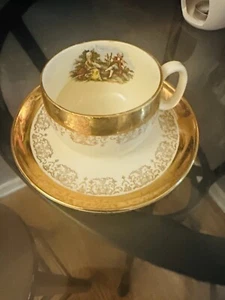 crest o gold sabin warranted 22k. Souvenir Vintage cup and saucer Elegant - Picture 1 of 7