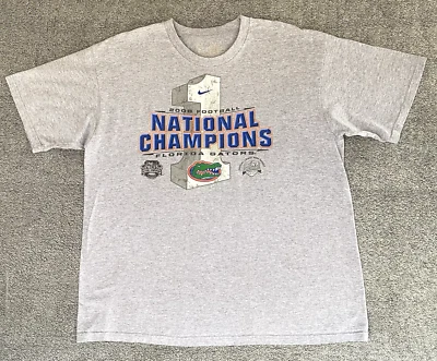 Винтажная футболка Nike Team Florida Gators National Champions 08 футов футбольный размер большой - Изображение 1 из 4
