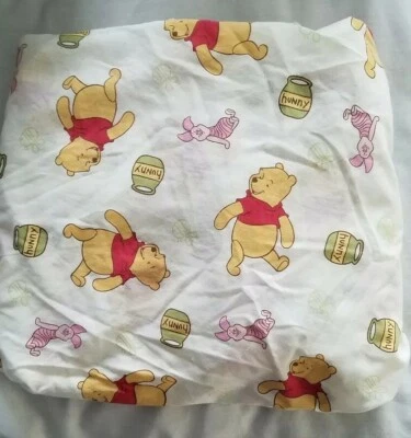 Lençol de cama infantil Disney Baby Winnie the Pooh berço ajustado mel coelho leitão - Imagem 1 de 4