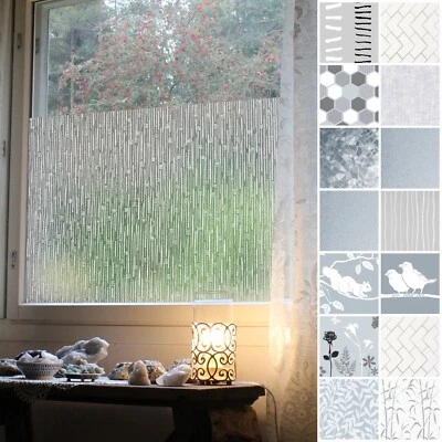 Fensterfolie Sichtschutz Selbsthaftend Statisch Fenster Milchglasfolie Glasdekor - Bild 1 von 2