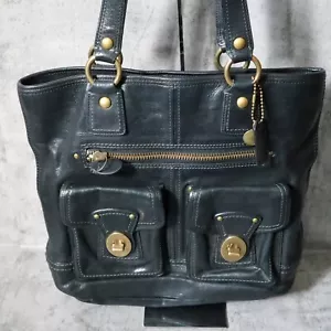 COACH Gigi 65th Anniversary Legacy black Leather XL Tote Handbag #11131 - Picture 1 of 17