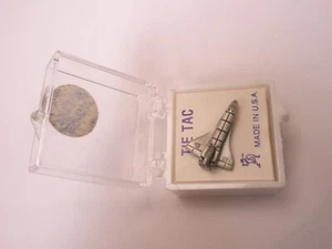 Genuine Pewter NASA Space Shuttle Vintage Tie Tack Lapel Pin in box - Picture 1 of 6