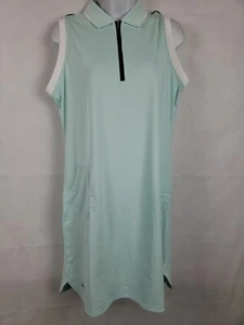Peter Millar Women's Half Zip Swimsuit Cover Sun Protection Mint Green Sz L $125 - Picture 1 of 6
