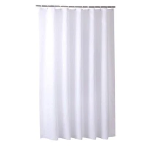 White Shower Curtains Waterproof Thick Solid Color Bath Curtains for Bathtub - Picture 1 of 15