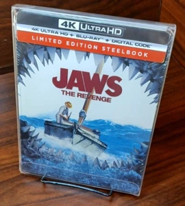 Jaws 4 4K Steelbook (4K/Blu-ray-No Digital) w/PROTECTIVE SLEEVE-Free Shipping - Picture 1 of 11
