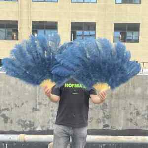 1/2pc 100cm Feathers Fan Dance Party Stage Show Props Folding Fan 13Bones Lot