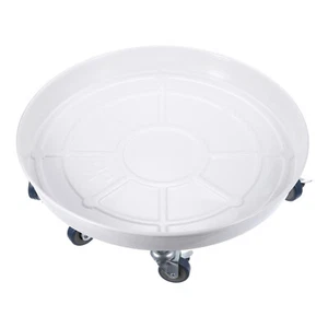 Planter Caddy with Wheels, 18 Inch Heavy Plant Stand, White - Picture 1 of 7