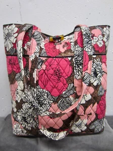 Bolso de Hombro Shopper Vera Bradley 2011 Marrón Blanco Rosa MOCHA ROJO Retirado - Imagen 1 de 10