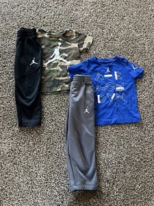 Jordan Kids Clothes Outfits Lot 3T Short Sleeve Tops & Pants X2 Outfits Jordan - Picture 1 of 4