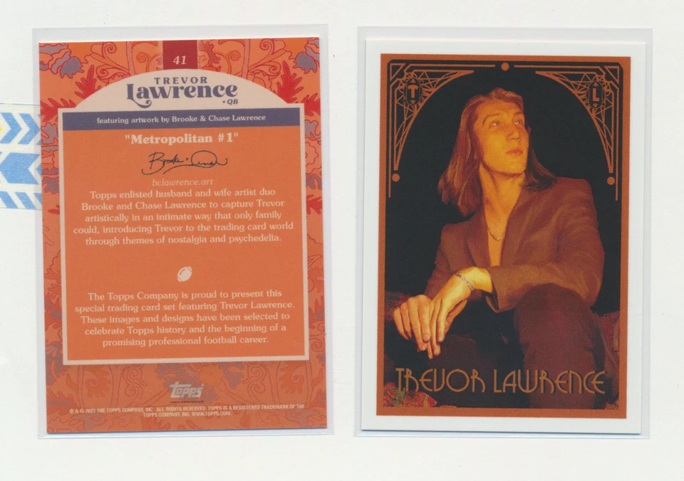 2021 Topps x Trevor Lawrence #41 Metropolitan Jacksonville / Clemson RC - Image 1 of 1