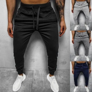 Mens Casual Slim Joggers Fleece Cuffed Jogging Bottoms Track Sweatpants Trousers - Picture 1 of 29