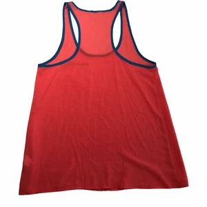 Everly Tank Top Size Womens Small Orange Skinny Stripe Blue Edge Racerback Loose - Picture 1 of 12