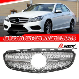 Chrome Front Bumper Grill For Mercedes Benz E-Class Sedan Wagon W212 2013-2016 - Picture 1 of 12