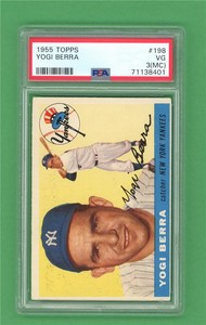 1955 Topps #198 Yogi Berra **** PSA VG 3 (MC) *** New York Yankees baseball card