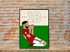 Bruno Fernandes Poster Minimalist Style Man United Football A3/A4 Gift Idea Art