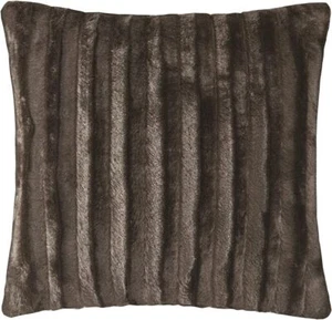 Madison Park Duke Ribbed Faux- Brown 20 in x 20 in, Chocolate Decorative Pillow - Picture 1 of 1