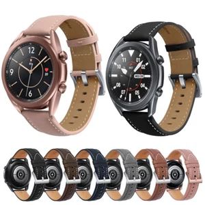 Strap Band Leather Silver Clasp Fashion 41mm 45mm For Samsung Galaxy Watch 3 - Picture 1 of 24