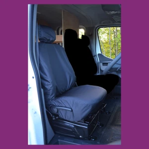 Cubierta de asiento de conductor negra impermeable a medida para furgoneta Nissan NV400 2011+ - Imagen 1 de 2