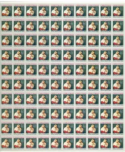 US 2367 Madonna & Child, Sheet/100 with full margins, MNH, minor corner crease - Picture 1 of 1
