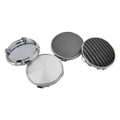 61mm Wheel Centre Cap Silver Blank Center Cap For Rims Hubcaps - 601170 4 Pieces - Image 1 of 4