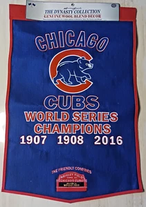 WINNING STREAK SPORTS: MLB Chicago Cubs Wool Banner Size 36" x 24" - Picture 1 of 6