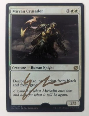 Signed Foil Mirran Crusader Artist Proof, Magic The Gathering, Eric Deschamps - Image 1 of 2