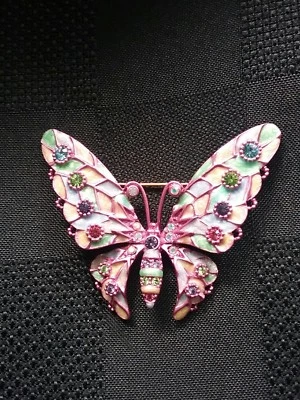 Prendedor Mariposa Estrás Rosa Colección Joan Rivers De Colección ENVÍO en Ontario Foto 1 de 4