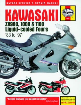 Kawasaki liquid cooled ZX900/1000/1100 1983-1997 Workshop Repair Manual M1681 - image 1 of 4