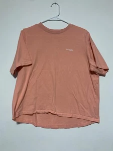 Columbia Girls Youth Size XL Pink Peach PFG Short Sleeve Graphic Shirt - Picture 1 of 7