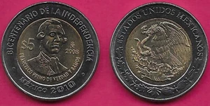 MÉXICO 5 PESOS 2008 UNC 1 AÑO TIPO,FRANCISCO PRIMO DE LA VERDAD Y RAMOS,COMMO - Imagen 1 de 1
