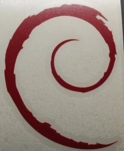 Debian Swirl Sticker - Large - Linux GNU OS Opensource PC Laptop Phone - Picture 1 of 4