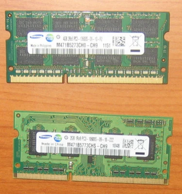 Samsung Laptop 6GB Memory Kit -- 1x4GB, 1x2GB - Image 1 of 2