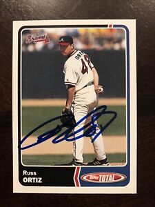 RUSS ORTIZ 2003 TOPPS TOTAL AUTOGRAPHED SIGNED AUTO BASEBALL CARD 434