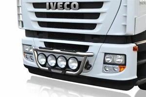 Grill Bar For Iveco Stralis Cube Hi-Way Active Day Stainless Steel Chrome Lamps - Picture 1 of 6