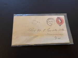 US 1902 Stationery w/ Georgia Small Town CXL (H)  Valdosta GA to Newman GA +Msg - Picture 1 of 1